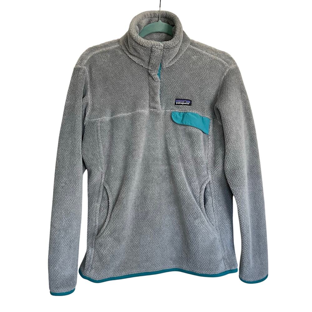 Patagonia Women’s Re-Tool SnapT Fleece Pullover Tailored Grey Emerald Size Large - Picture 1 of 6
